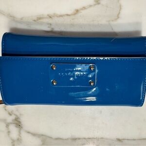 kate spade Bright Blue Patent Leather Clutch